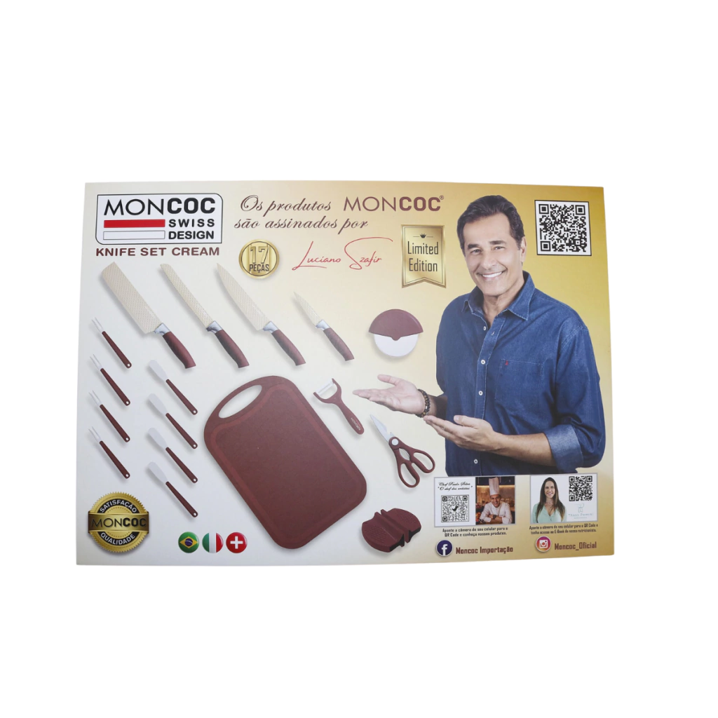Jogo De Facas 17 Peças - Moncoc - Cafe     (793 R$) ou  