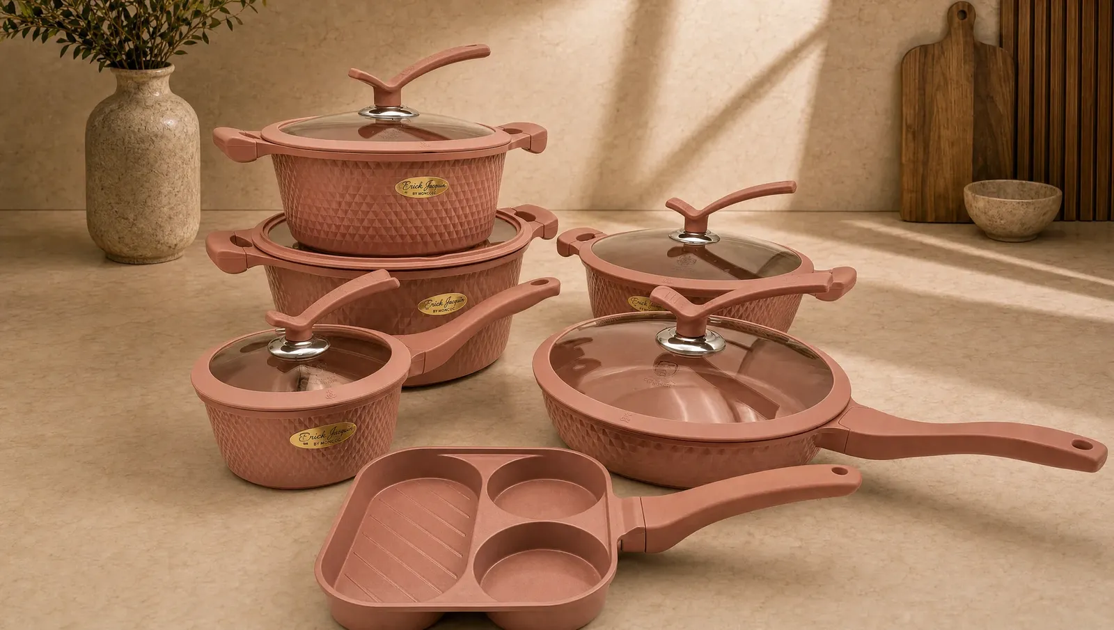 Jogo de Panelas 33-pcs – Arezzo – Rosê